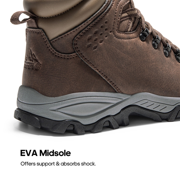 Men's Fur-Lined Thinsulate Waterproof Snow Boots - DARK BROWN - 2